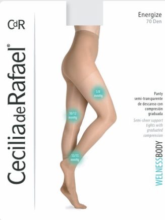 Energize 70 Den - Panty compresivo semitransparente